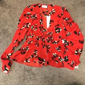 Vici Collection Rendezvous Tie Blouse